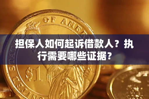 武汉担保人如何起诉借款人？执行需要哪些证据？