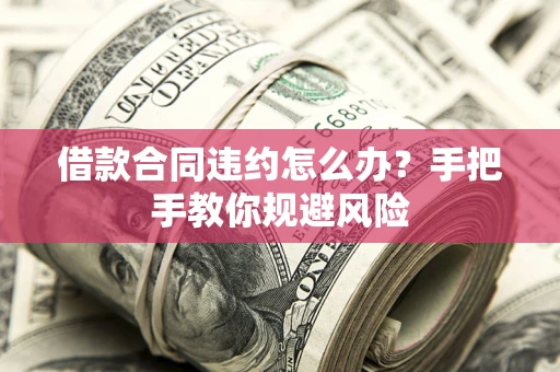 武汉借款合同违约怎么办？手把手教你规避风险