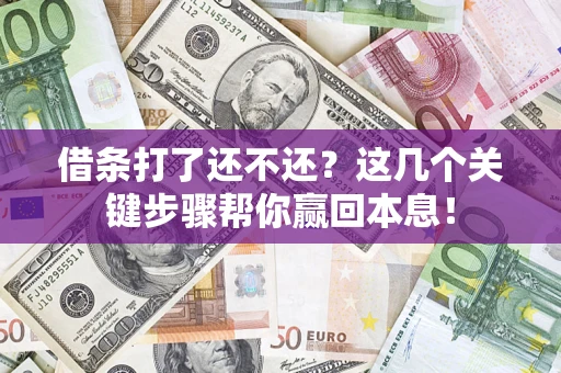 武汉借条打了还不还？这几个关键步骤帮你赢回本息！