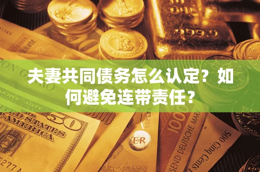 武汉夫妻共同债务怎么认定？如何避免连带责任？