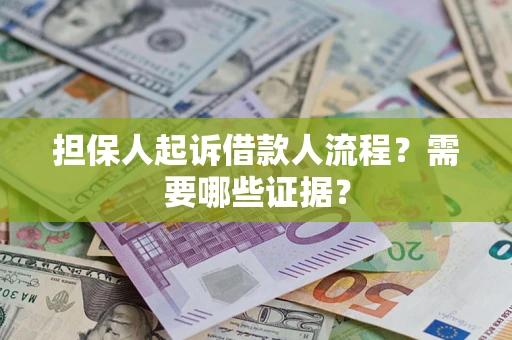 武汉担保人起诉借款人流程？需要哪些证据？