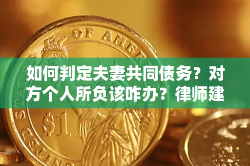 武汉如何判定夫妻共同债务？对方个人所负该咋办？律师建议