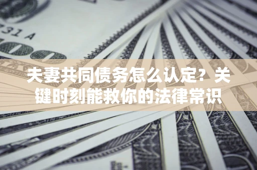 武汉夫妻共同债务怎么认定？关键时刻能救你的法律常识