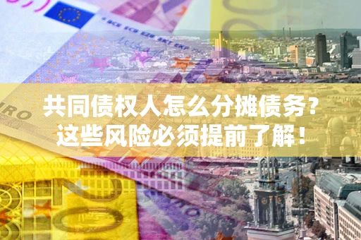 武汉共同债权人怎么分摊债务？这些风险必须提前了解！