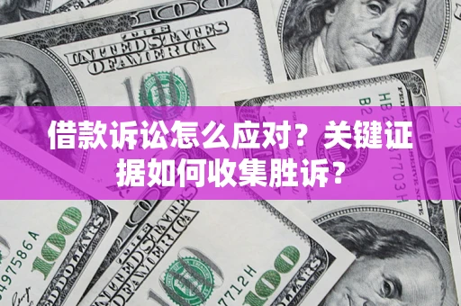 武汉借款诉讼怎么应对？关键证据如何收集胜诉？