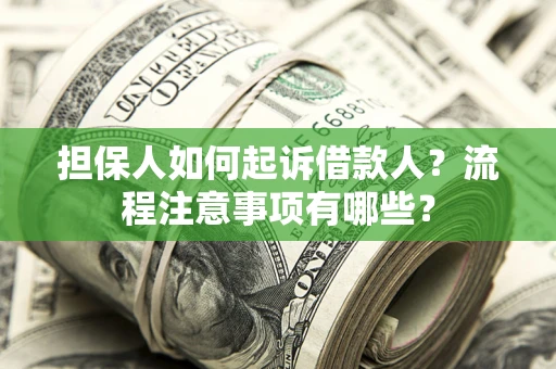武汉担保人如何起诉借款人？流程注意事项有哪些？